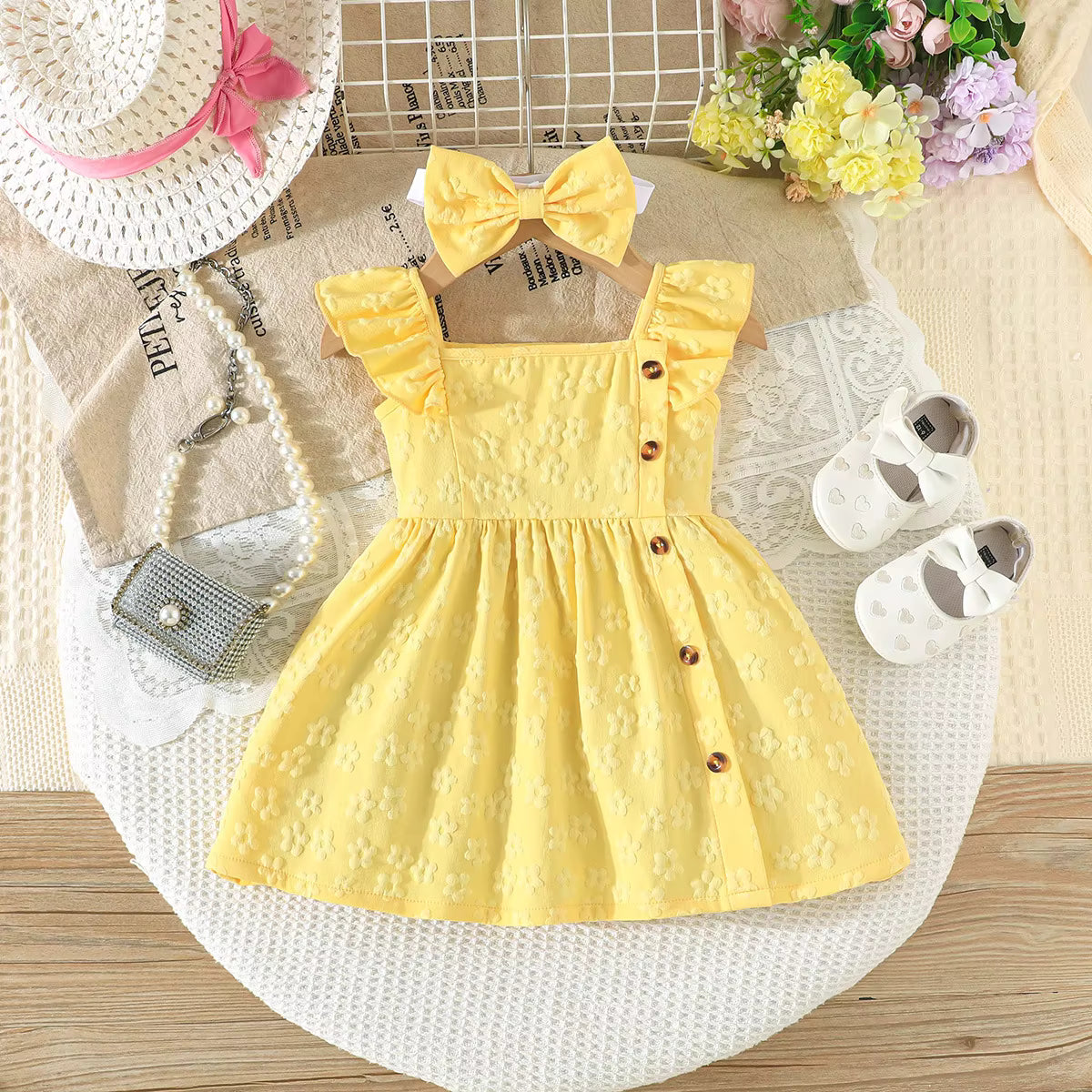 Yellow Summer Floral Frock